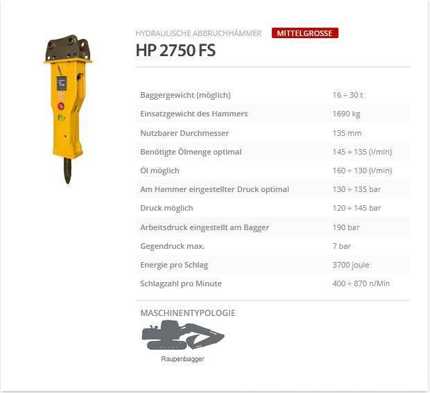 Indeco HP 2750 FS Hammer / Brecher