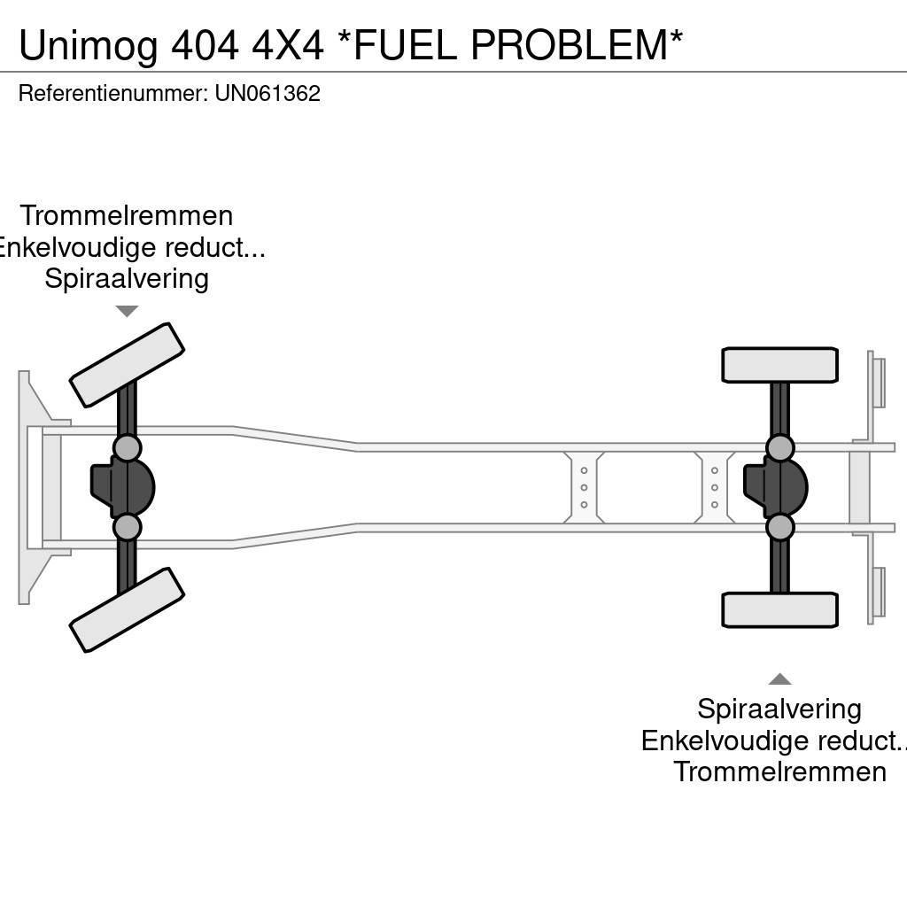 Unimog 404 4X4 *FUEL PROBLEM* Pritschenwagen/Pritschenwagen mit Seitenklappe
