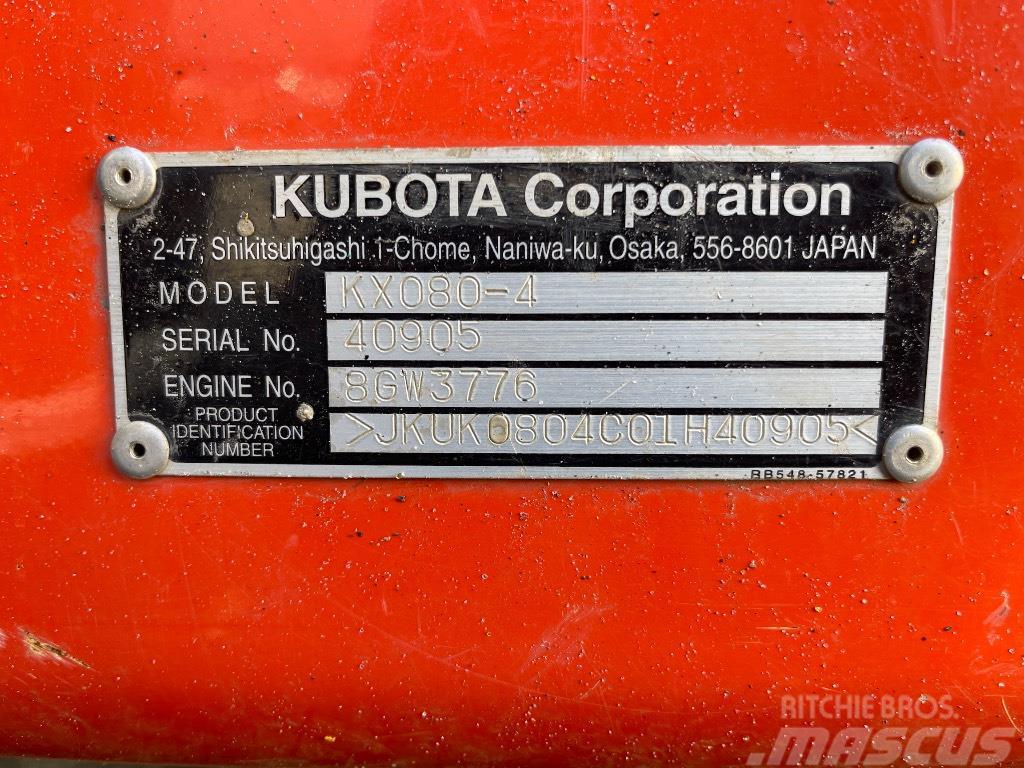 Kubota KX 080-4 Minibagger < 7t