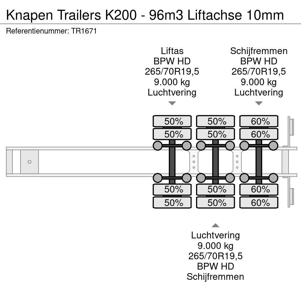 Knapen Trailers K200 - 96m3 Liftachse 10mm Schubbodenauflieger