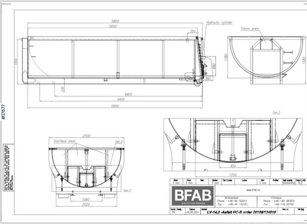  BFAB Asphalt tub on hook frame Andere Zubehörteile