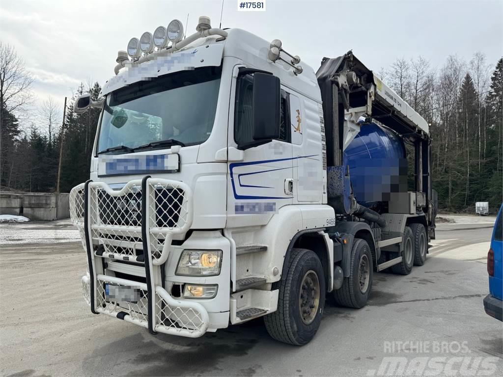 MAN TGS 35.540 8x4 concrete truck with band WATCH VIDE Betonmischer