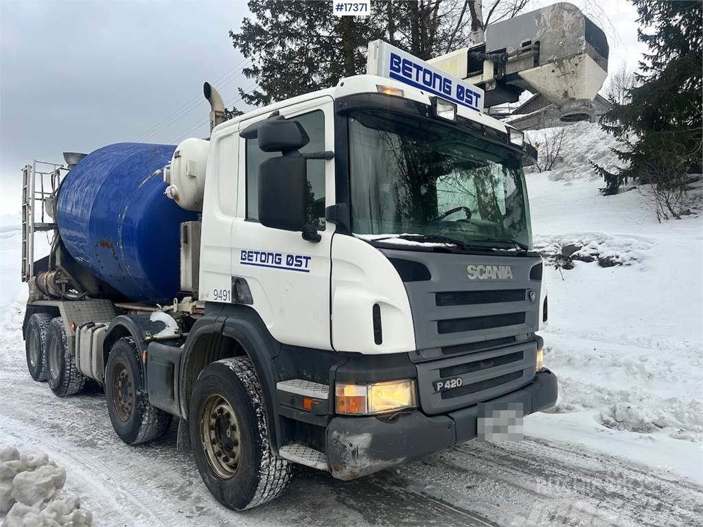 Scania P420 Band truck w/ 16 meter band and 8m3 Drum. Betonmischer