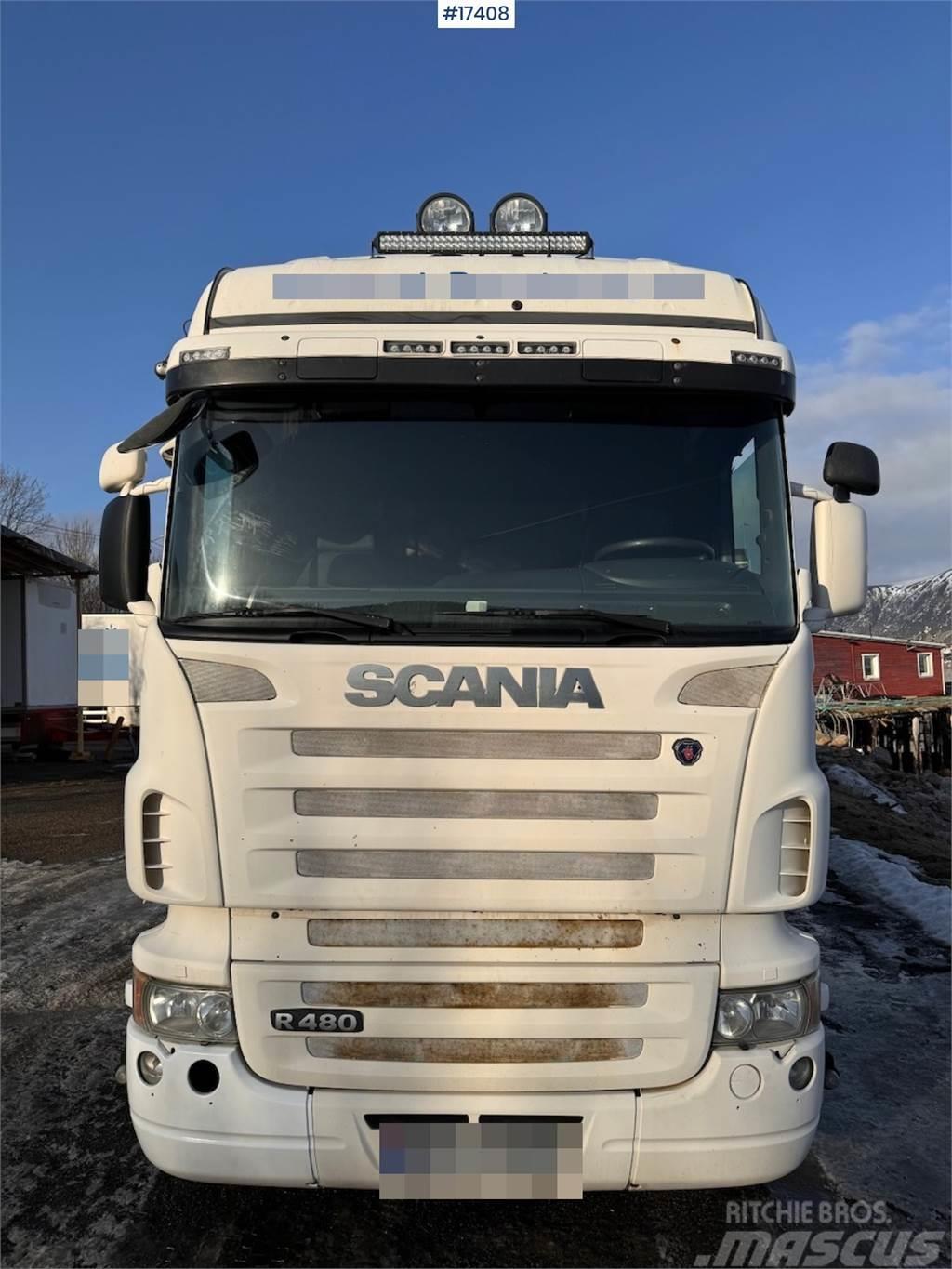Scania R480 6x2 box truck w/ rear lift Kofferaufbau