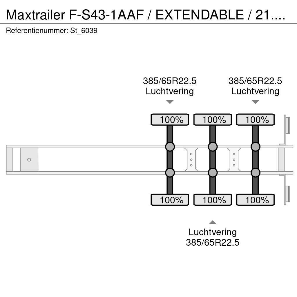 MAX Trailer F-S43-1AAF / EXTENDABLE / 21.10 mtr / TE KOOP - TE Andere Auflieger