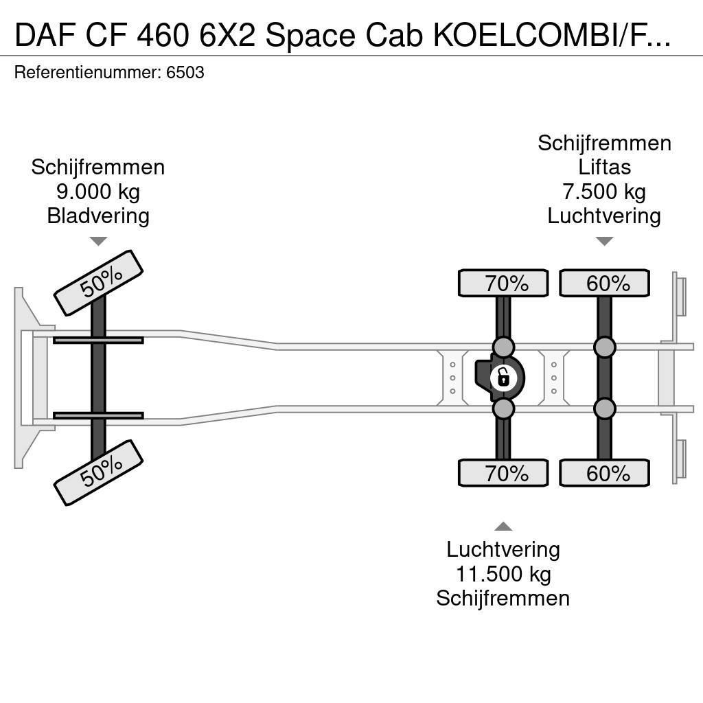 DAF CF 460 6X2 Space Cab KOELCOMBI/FLOWERS TRS 810+740 Kühlkoffer