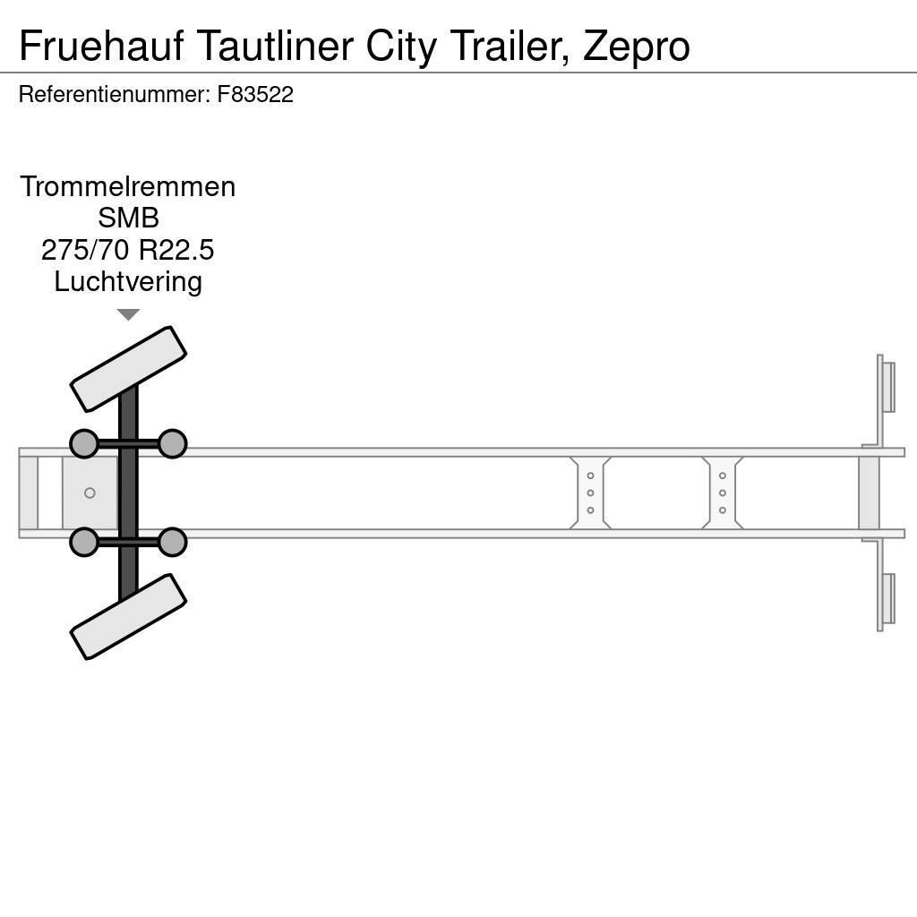 Fruehauf Tautliner City Trailer, Zepro Curtainsiderauflieger