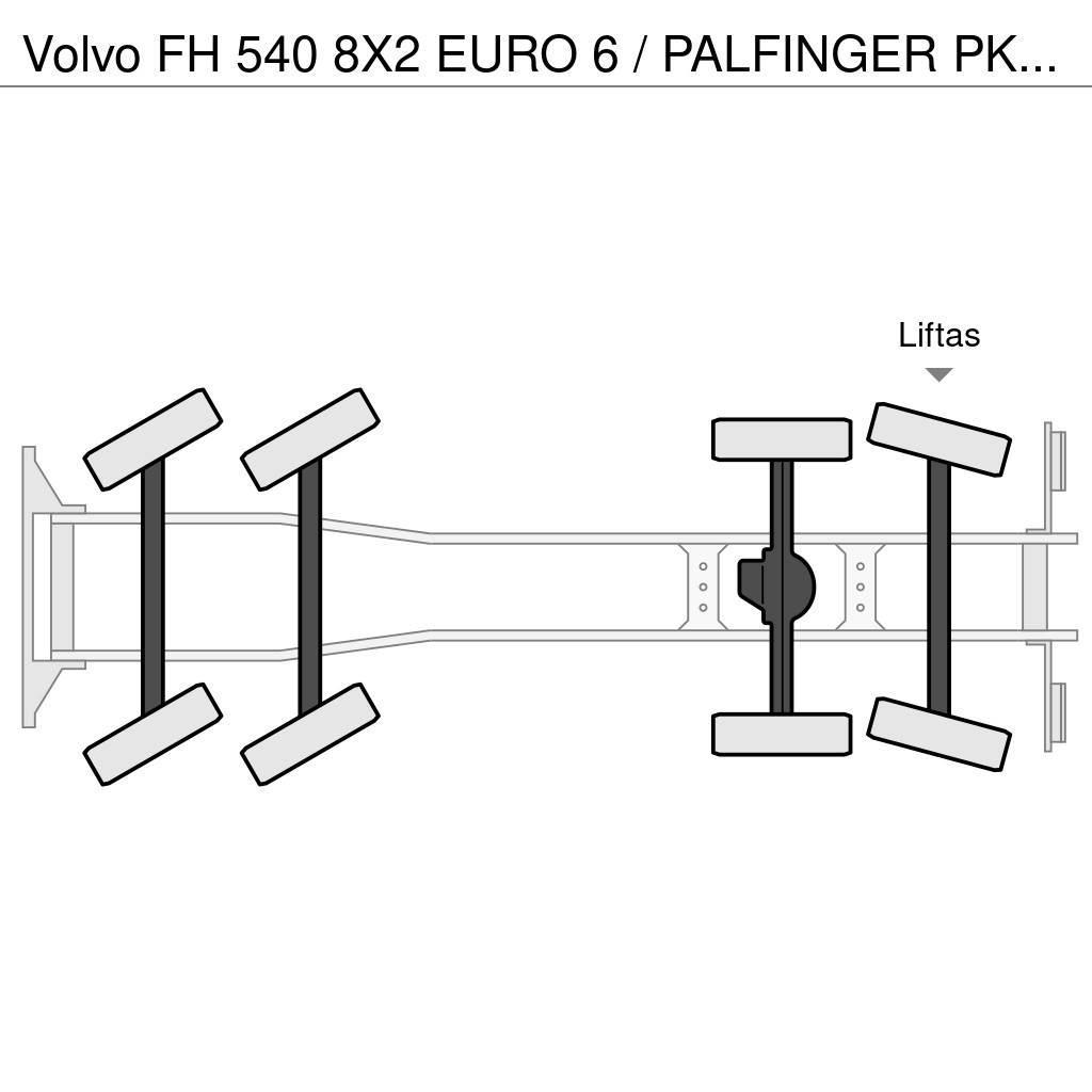 Volvo FH 540 8X2 EURO 6 / PALFINGER PK 92002 KRAAN + FLY Pritschenwagen/Pritschenwagen mit Seitenklappe