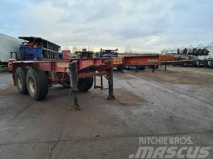 Renders 2 AXLE 20 FT CONTAINER CHASSIS BPW DRUM Containerauflieger