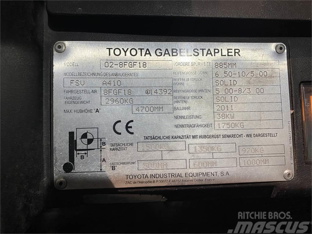 Toyota 02-8FGF18 Gasstapler