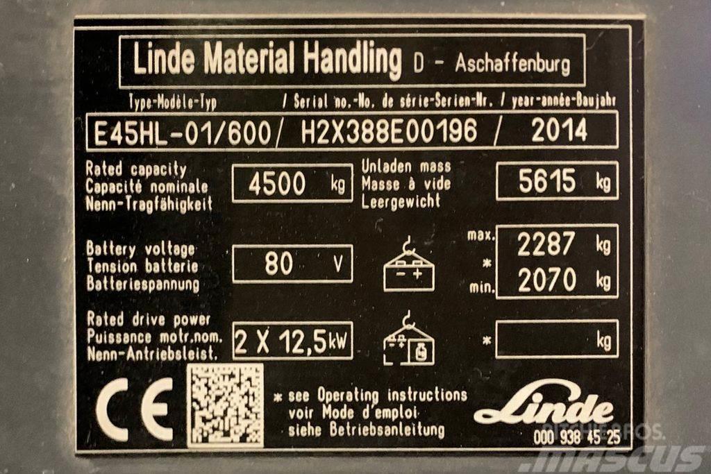 Linde E45HL-01/600 Elektrostapler