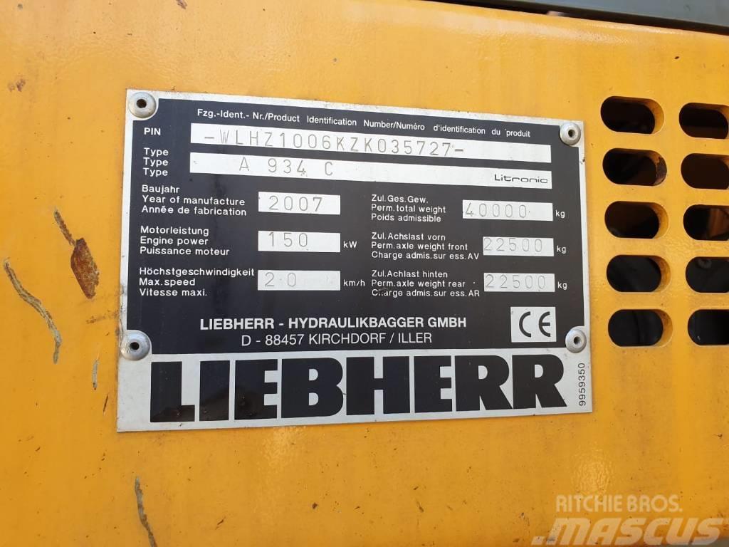 Liebherr A934C Litronic Materialumschlag