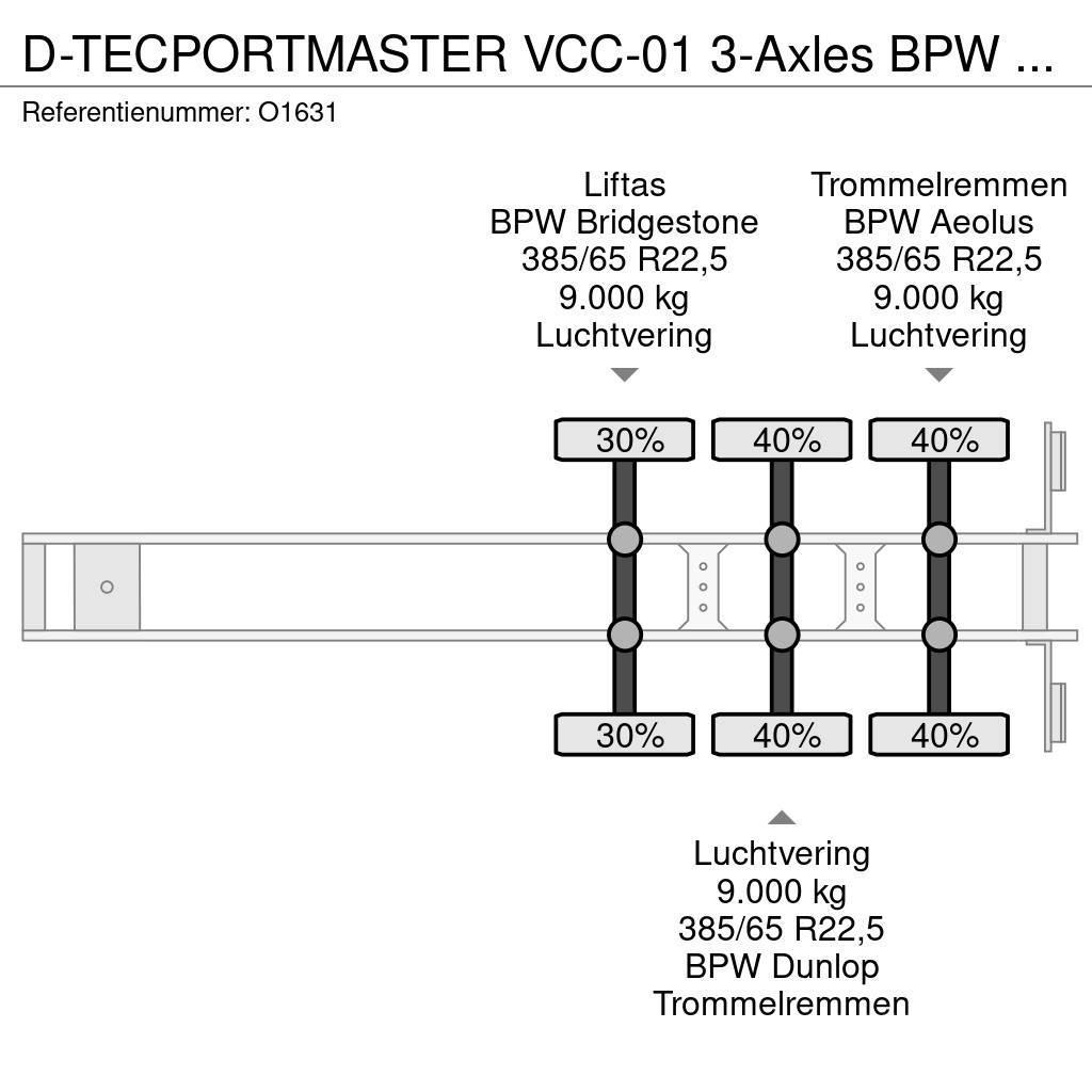 D-tec PORTMASTER VCC-01 3-Axles BPW - Drumbrakes - Lift- Containerauflieger
