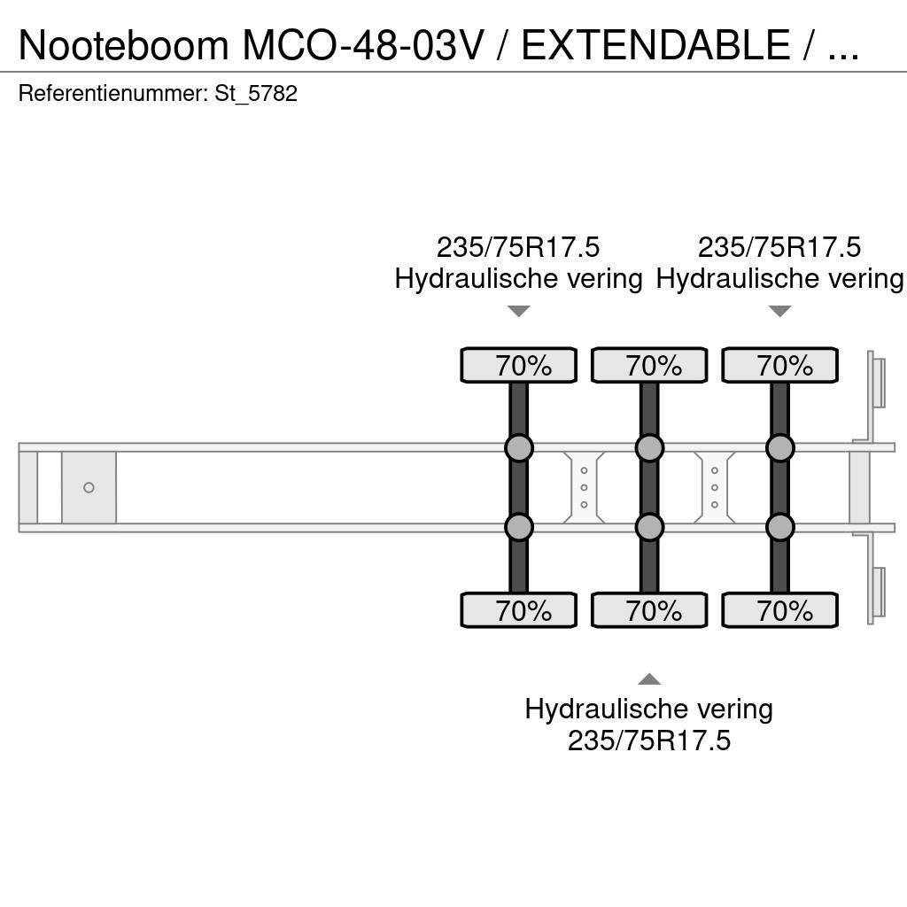 Nooteboom MCO-48-03V / EXTENDABLE / STEERING AXLES / Tieflader-Auflieger
