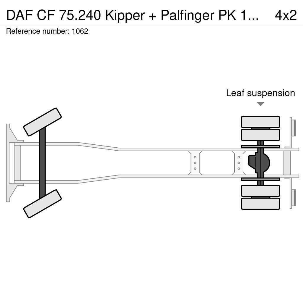 DAF CF 75.240 Kipper + Palfinger PK 10500 Crane Perfec Kipper