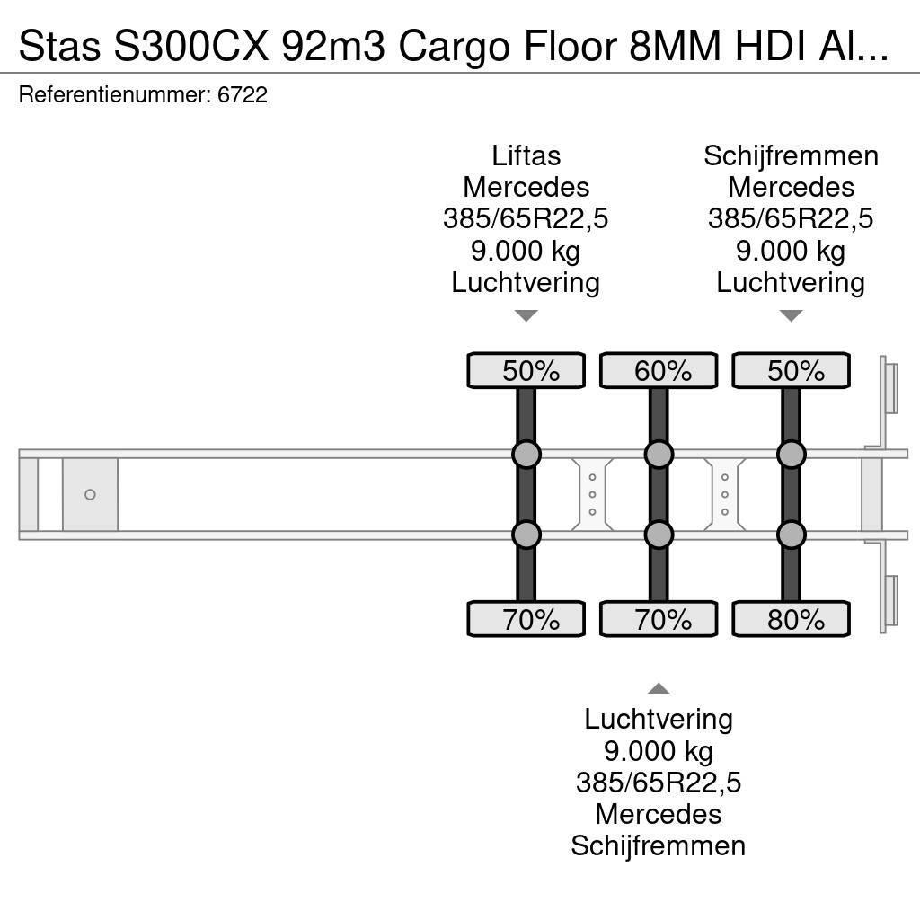 Stas S300CX 92m3 Cargo Floor 8MM HDI Alcoa's Liftachse Schubbodenauflieger