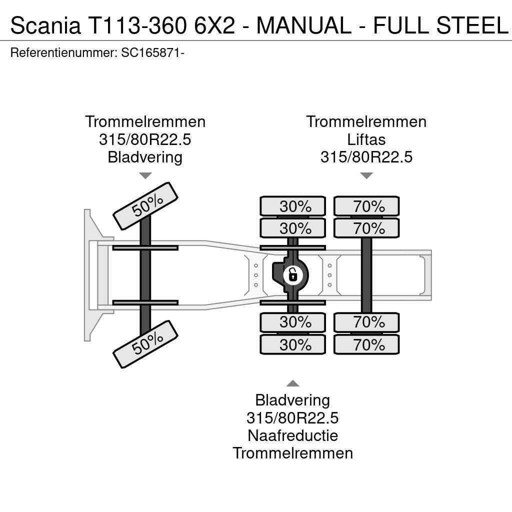 Scania T113-360 6X2 - MANUAL - FULL STEEL Sattelzugmaschinen