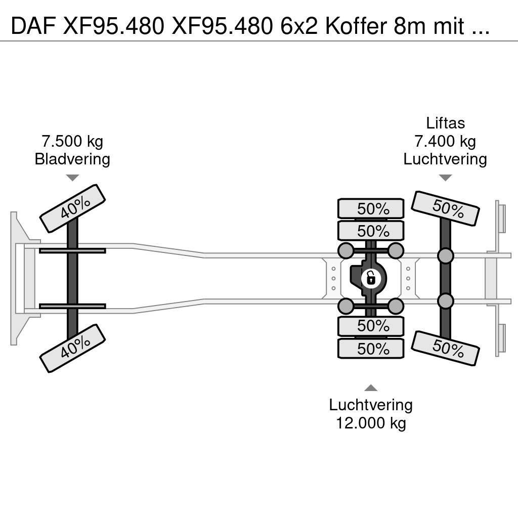 DAF XF95.480 XF95.480 6x2 Koffer 8m mit LBW Kofferaufbau