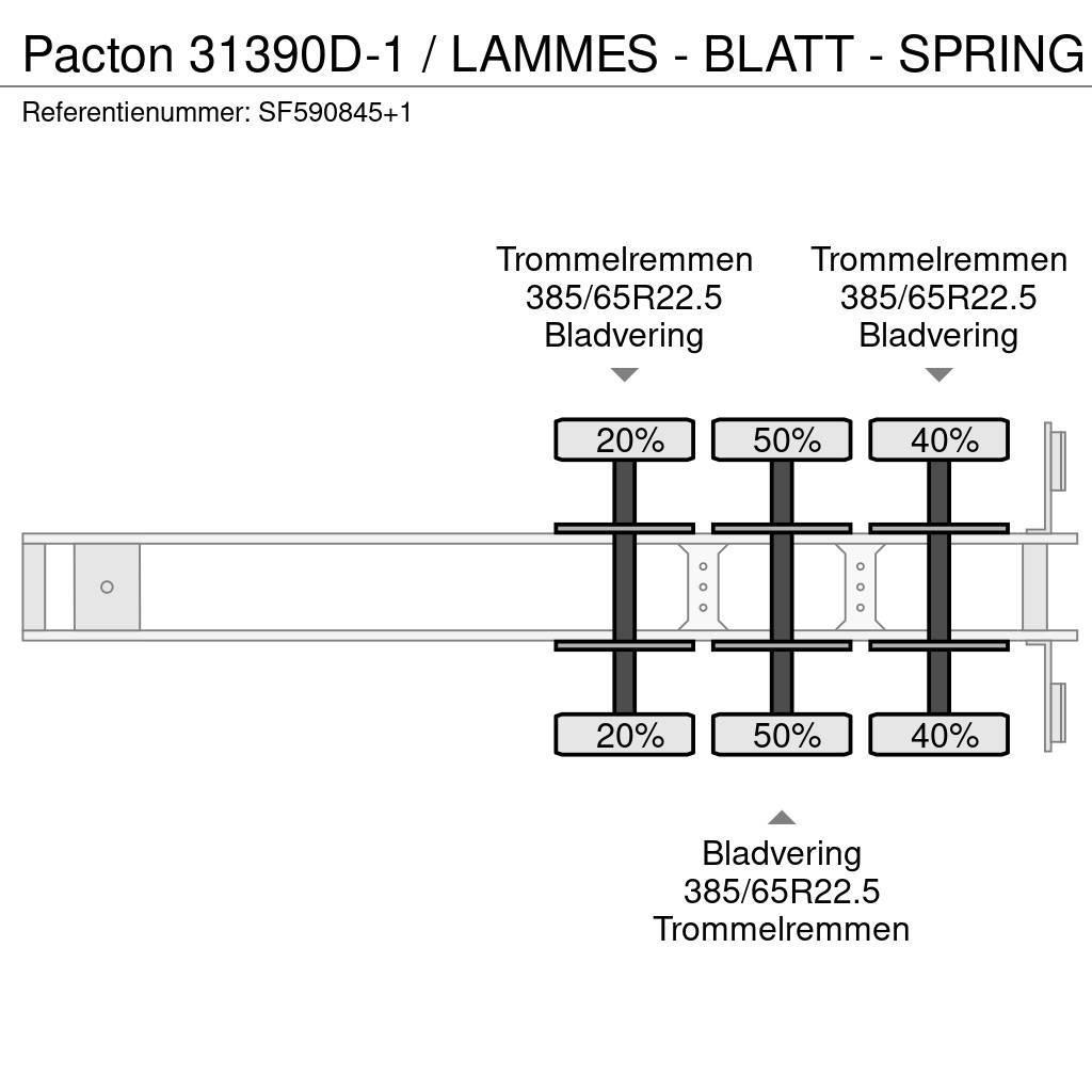 Pacton 31390D-1 / LAMMES - BLATT - SPRING Pritschenauflieger