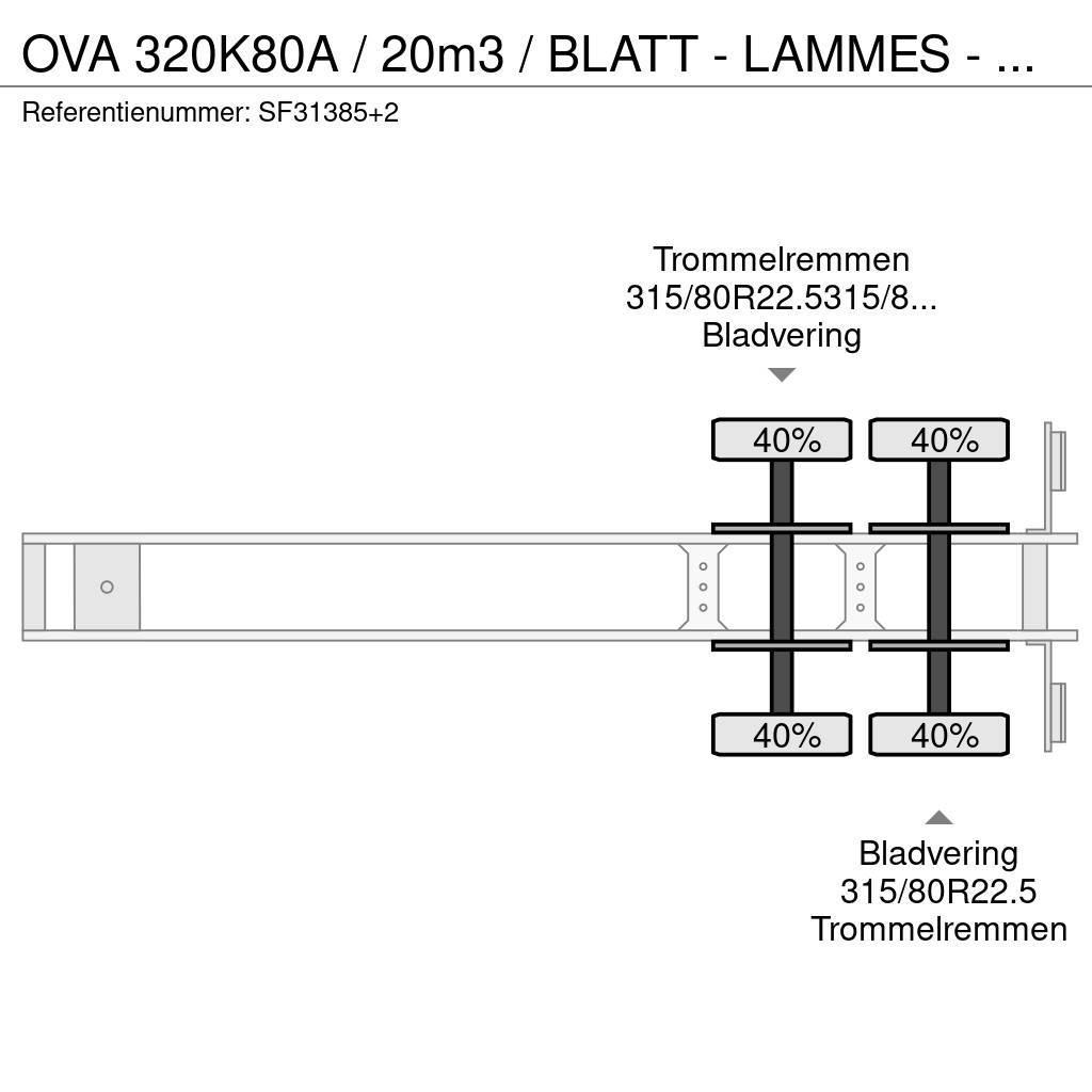 OVA 320K80A / 20m3 / BLATT - LAMMES - SPRING Kippladerauflieger