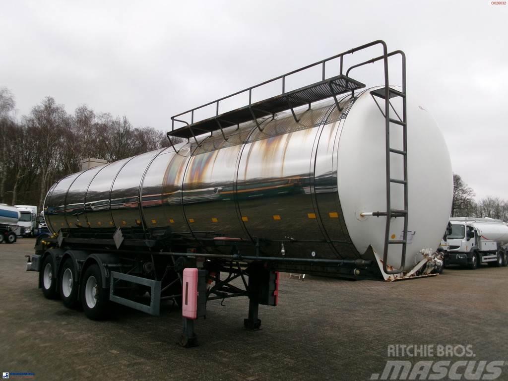 Metalovouga Bitumen / heavy oil tank inox 26.9 m3 / 1 comp Tankauflieger