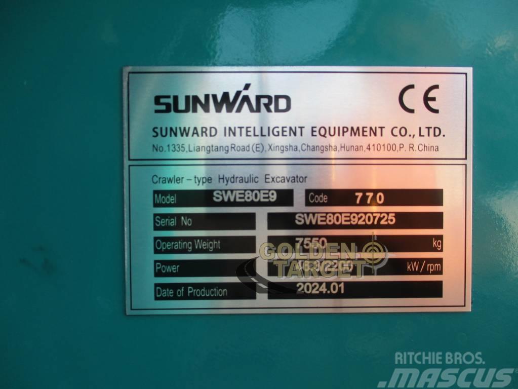 Sunward SWE80E9 Mini Hydraulic Excavator Minibagger < 7t
