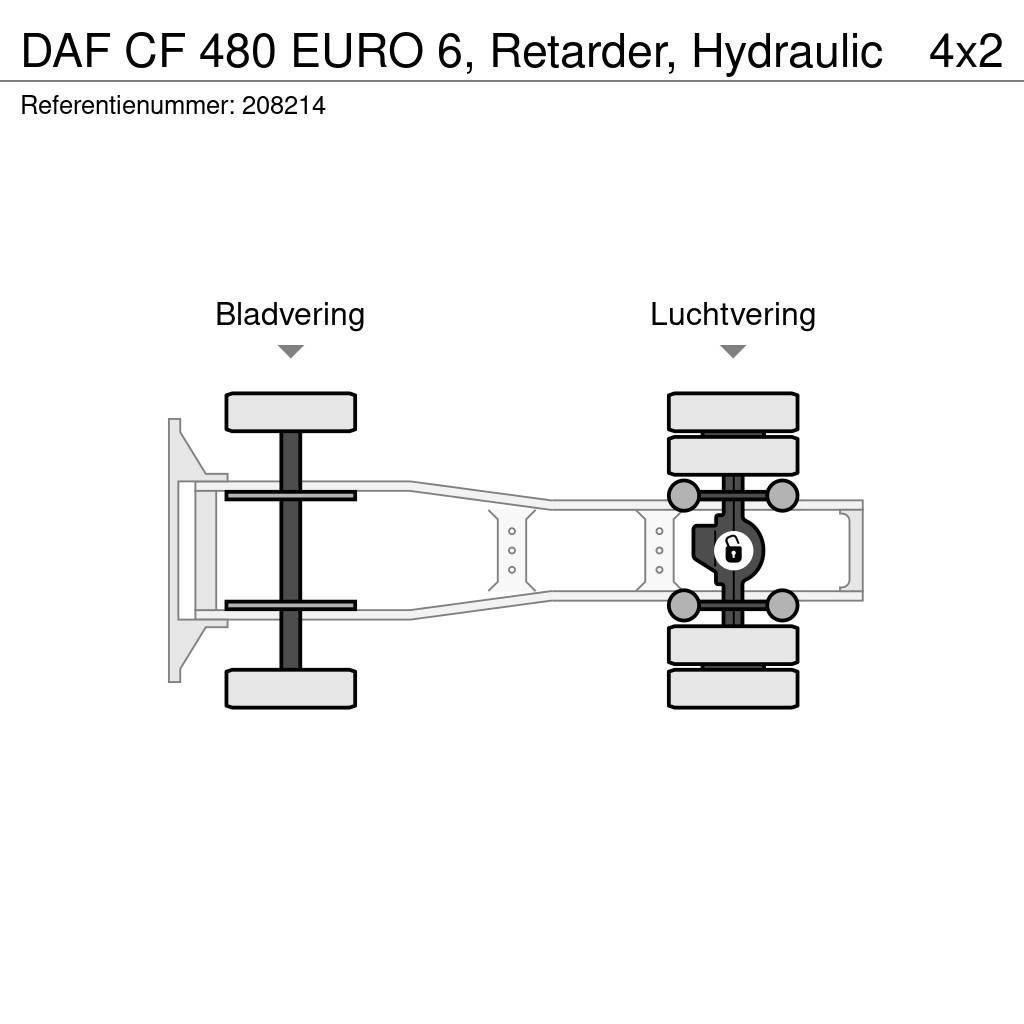 DAF CF 480 EURO 6, Retarder, Hydraulic Sattelzugmaschinen