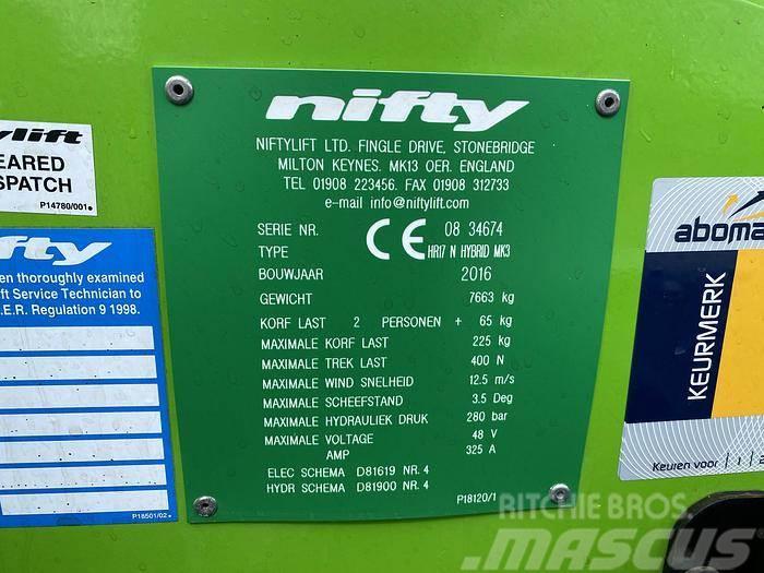 Niftylift HR17N Hybrid, hoogwerker, 17 meter Andere Arbeitsbühnen