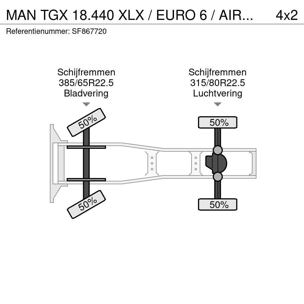 MAN TGX 18.440 XLX / EURO 6 / AIRCO / PTO Sattelzugmaschinen