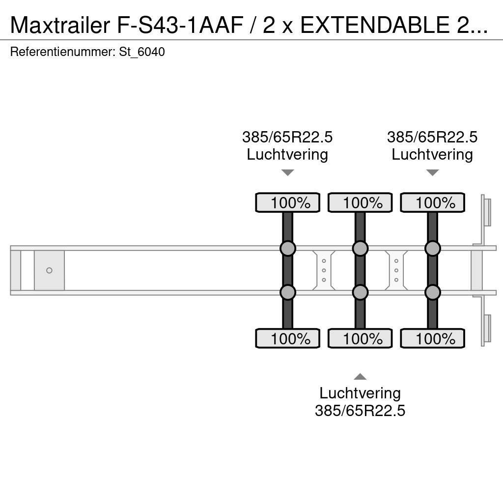 MAX Trailer F-S43-1AAF / 2 x EXTENDABLE 29.3 mtr / TE KOOP - T Andere Auflieger