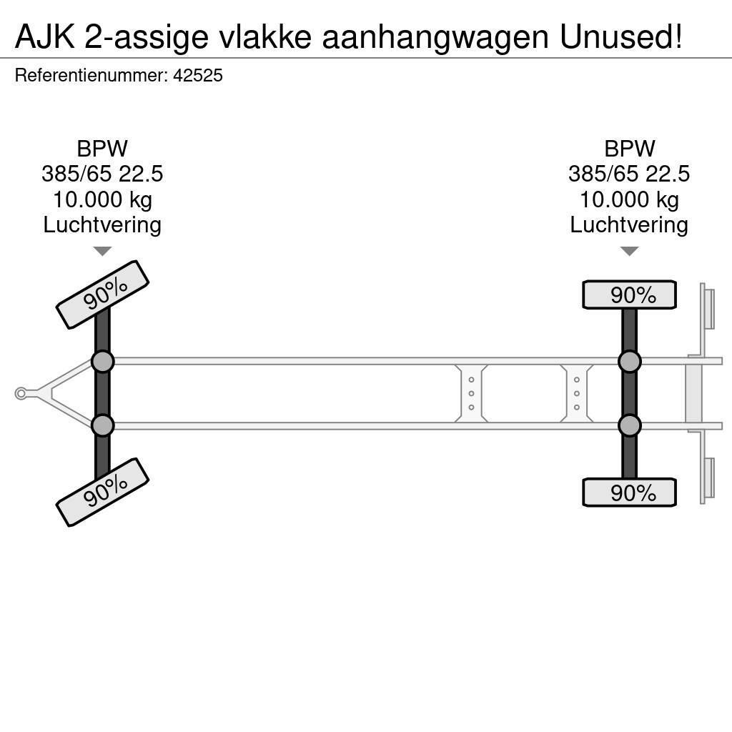 AJK 2-assige vlakke aanhangwagen Unused! Containeranhänger