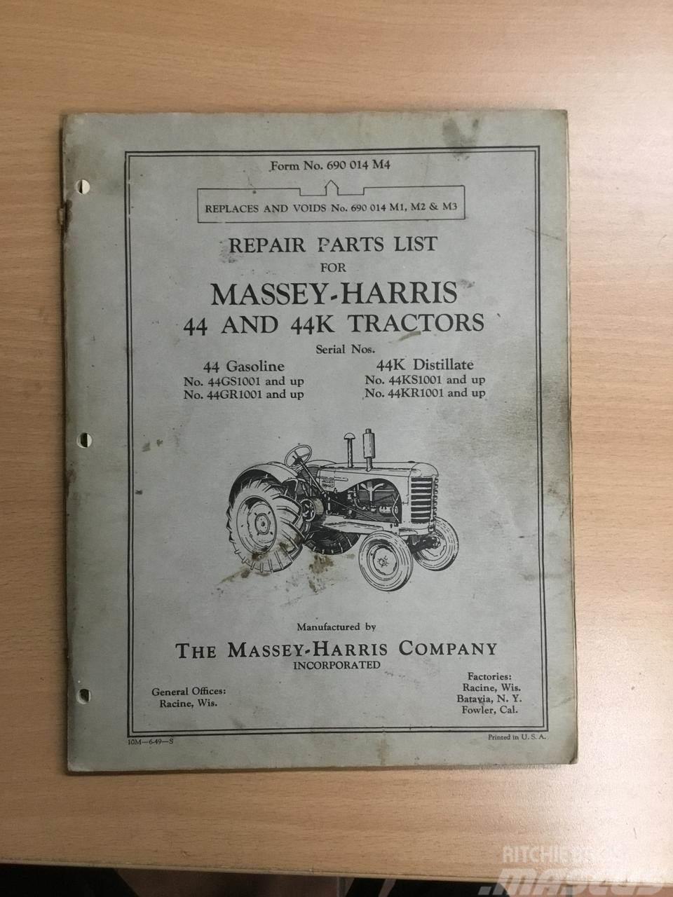Massey Ferguson Parts list - manual Andere Landmaschinen
