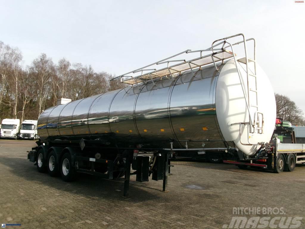 Metalovouga Bitumen / heavy oil tank inox 29 m3 / 1 comp Tankauflieger