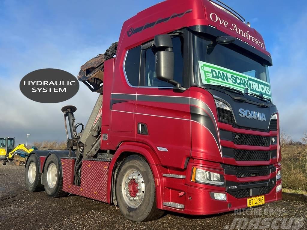 Scania R650 6x4 m. aftagelig kran Sattelzugmaschinen