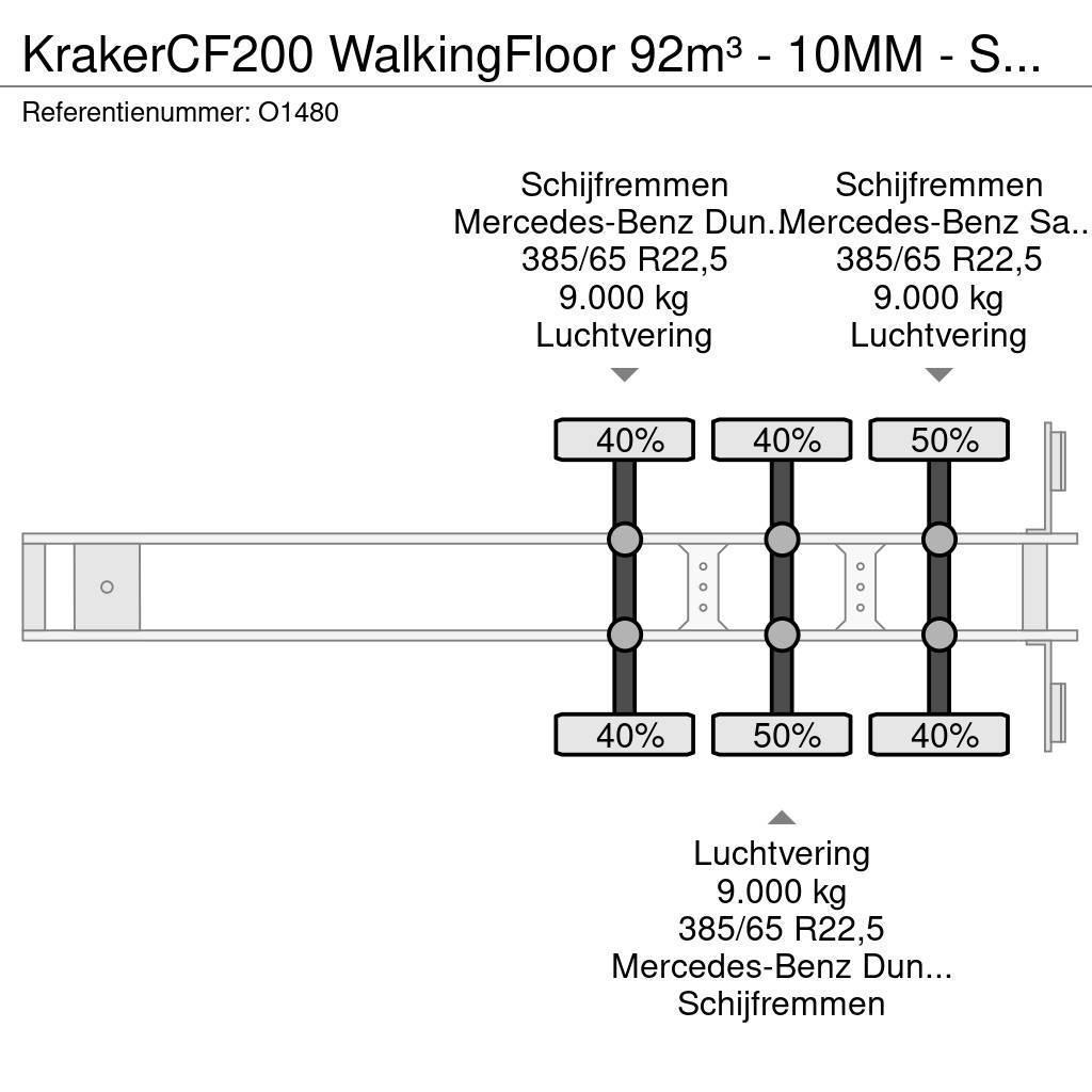 Kraker CF200 WalkingFloor 92m³ - 10MM - Schijfremmen - Ge Schubbodenauflieger