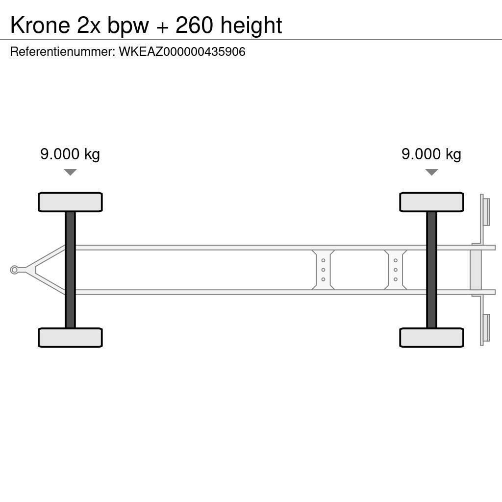 Krone 2x bpw + 260 height Curtainsideranhänger