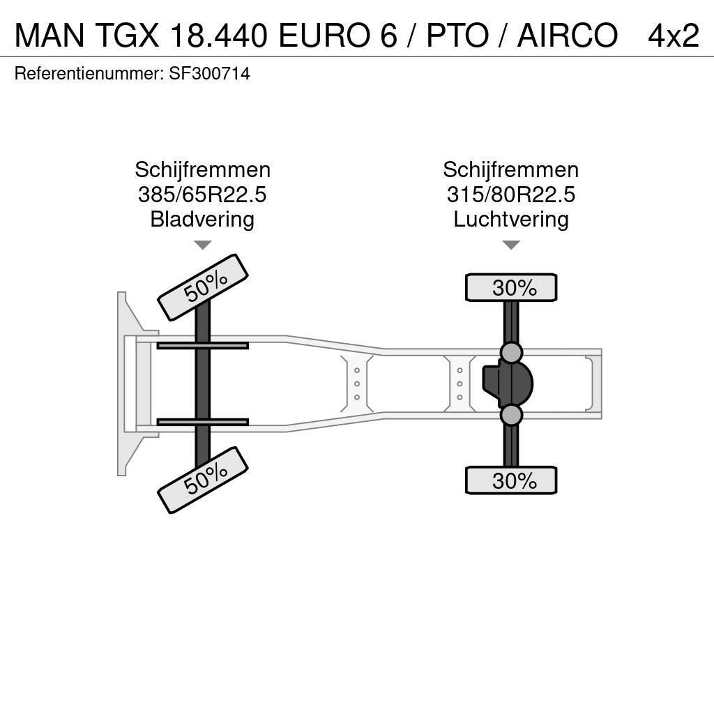 MAN TGX 18.440 EURO 6 / PTO / AIRCO Sattelzugmaschinen