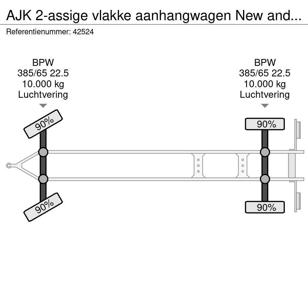 AJK 2-assige vlakke aanhangwagen New and Unused! Pritschenanhänger