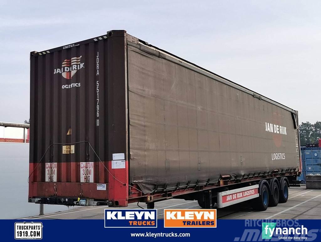  Hertoghs O3 WITH CONTAINER curtain container Containerauflieger