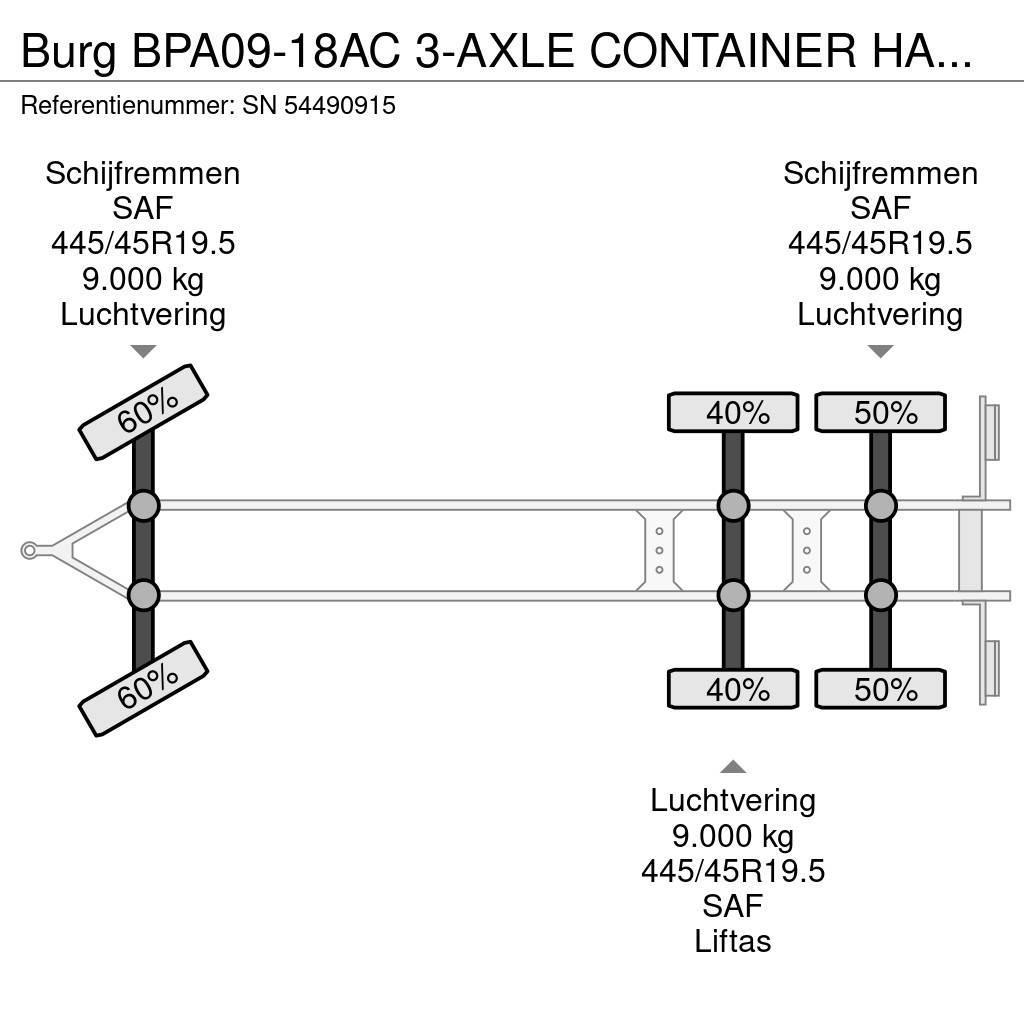 Burg BPA09-18AC 3-AXLE CONTAINER HANGER (SAF AXLES / LI Containeranhänger