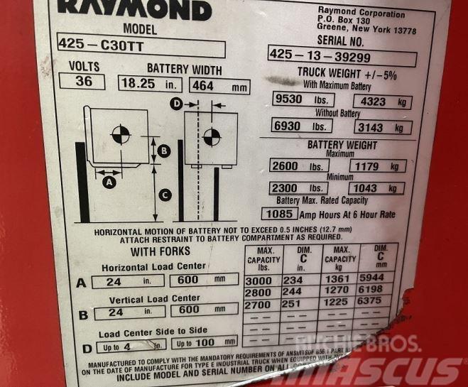 Raymond C30TT Elektrostapler
