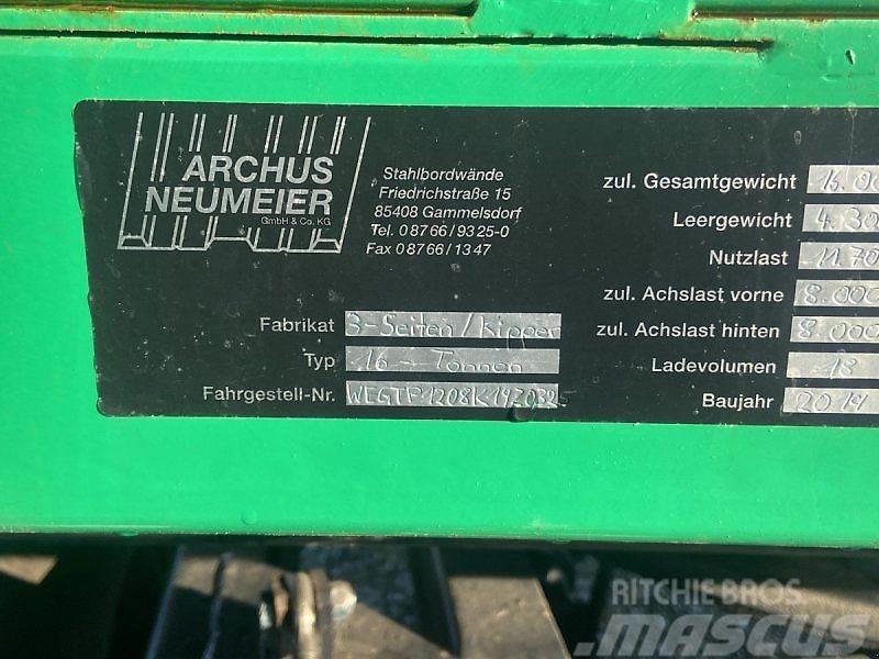  Archus Neumeier 3 Seiten Kipper Anhänger 16 t. Kipper