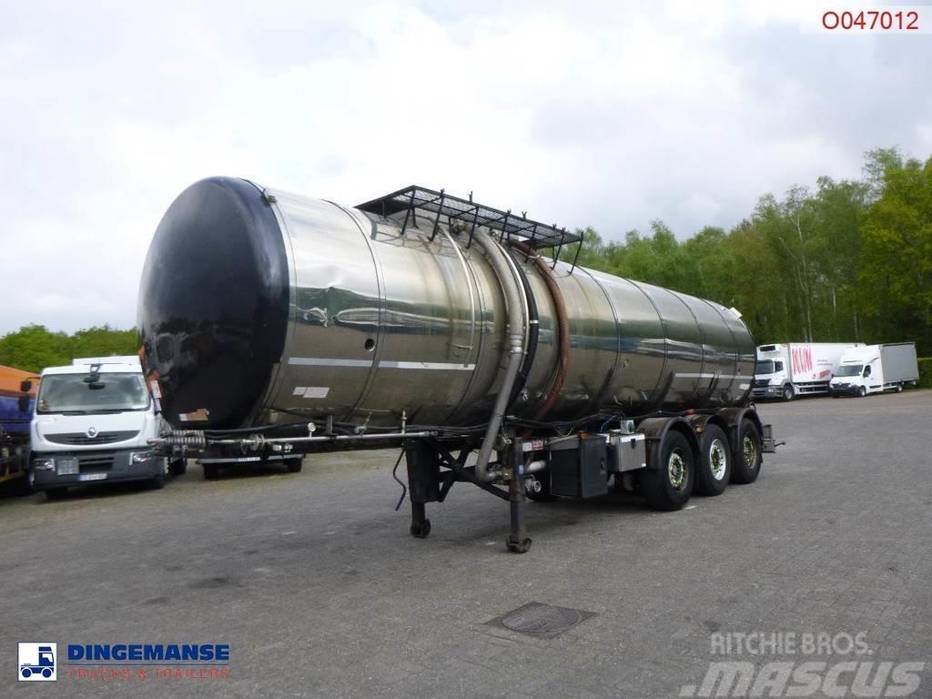 Metalovouga Bitumen tank inox 32 m3 / 1 comp + pump Tankauflieger
