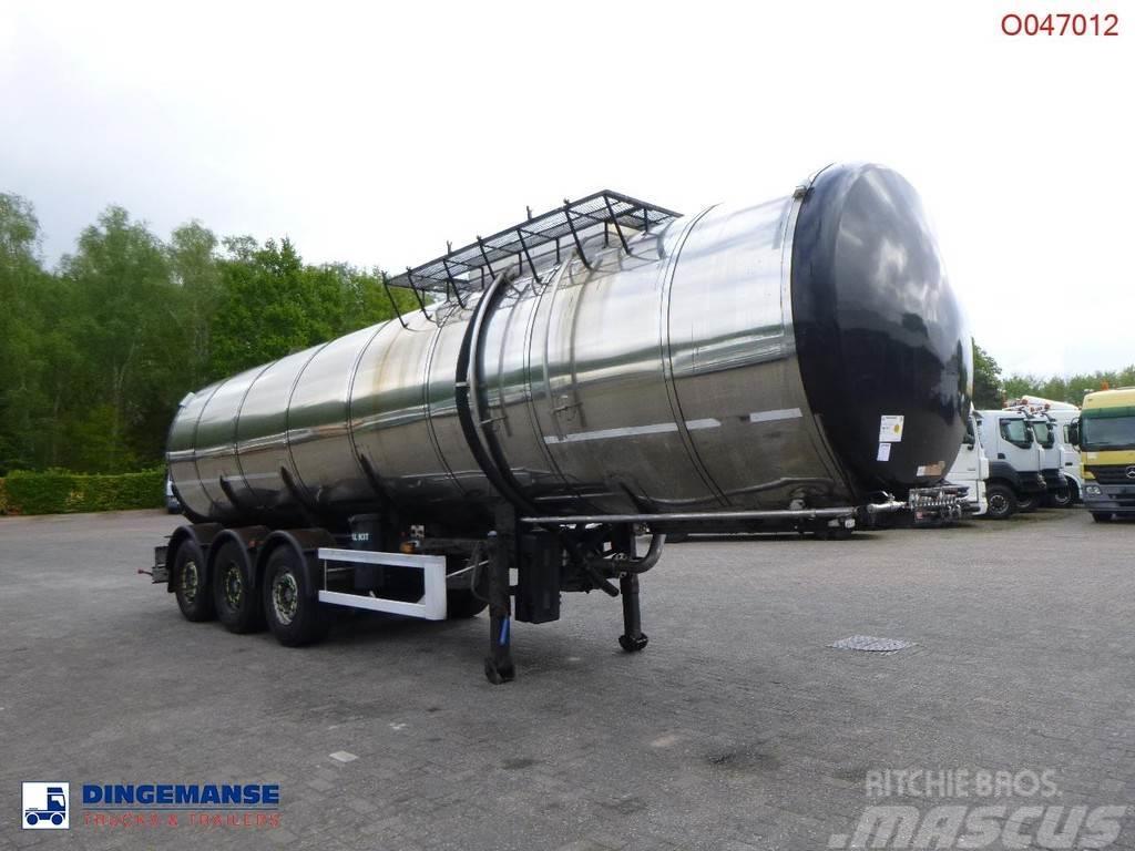 Metalovouga Bitumen tank inox 32 m3 / 1 comp + pump Tankauflieger