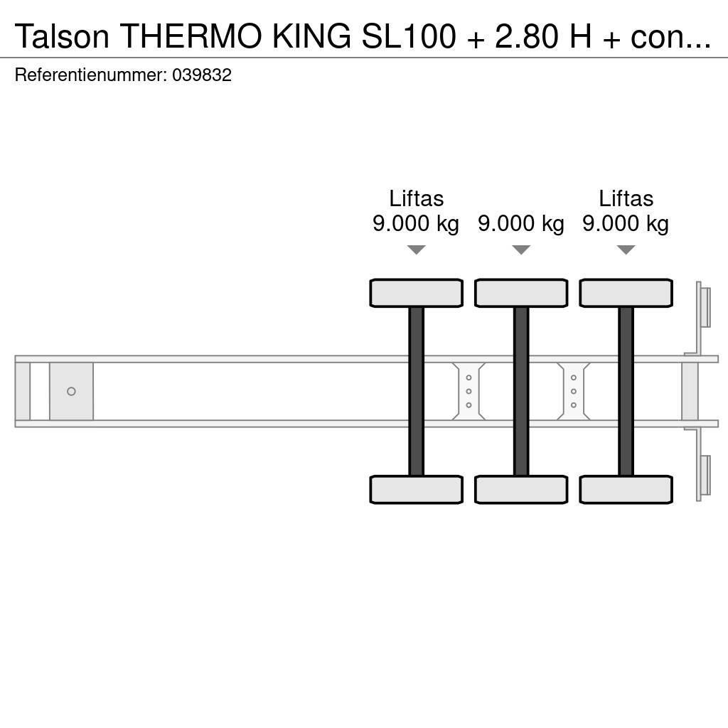 Talson THERMO KING SL100 + 2.80 H + confection + 3 axles Kühlauflieger