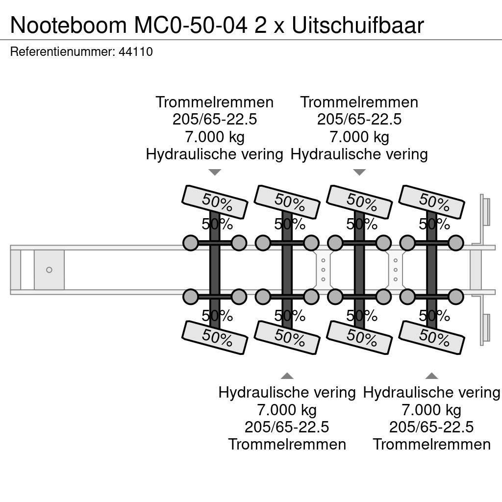 Nooteboom MC0-50-04 2 x Uitschuifbaar Tieflader-Auflieger