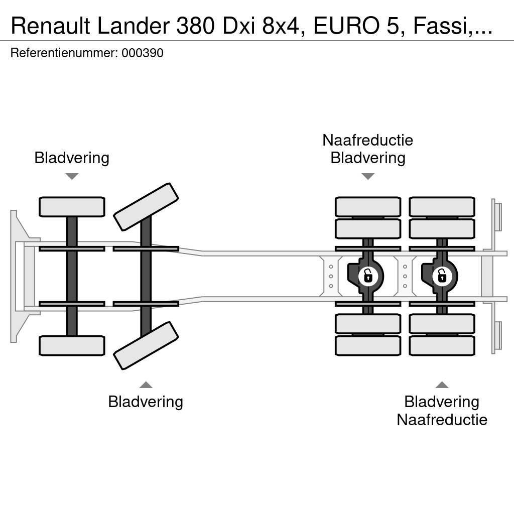 Renault Lander 380 Dxi 8x4, EURO 5, Fassi, Remote, Steel S Pritschenwagen/Pritschenwagen mit Seitenklappe