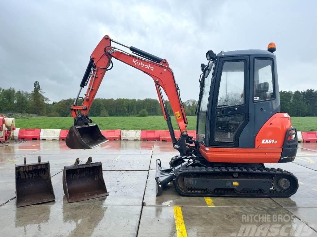 Kubota KX61-3 - Including 3 Buckets / Low Hours Minibagger < 7t