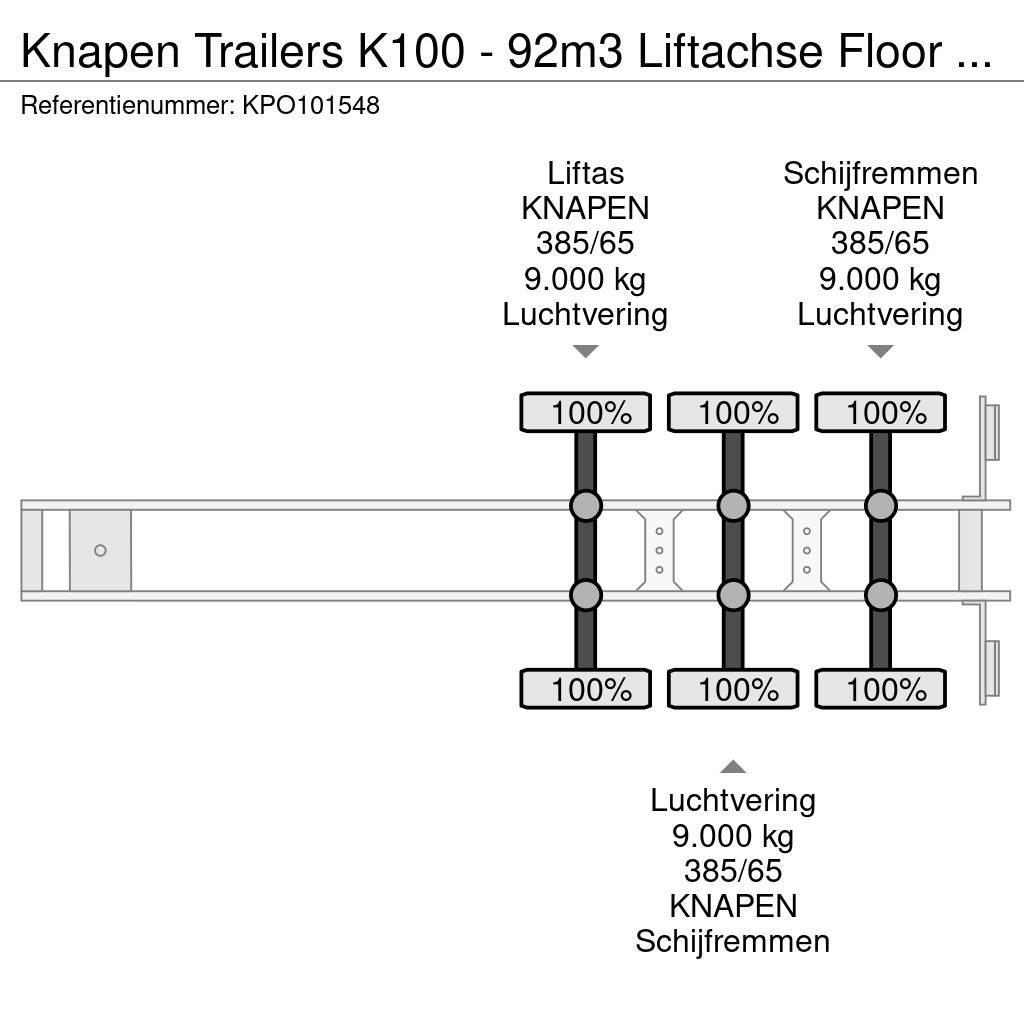 Knapen Trailers K100 - 92m3 Liftachse Floor 10mm *NEW* Schubbodenauflieger