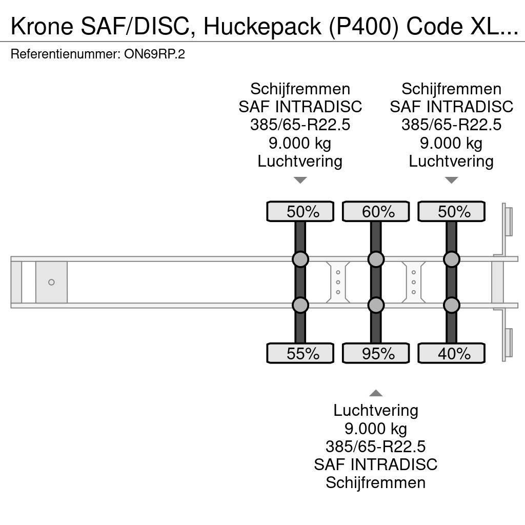 Krone SAF/DISC, Huckepack (P400) Code XL, Stakepots, NL- Curtainsiderauflieger